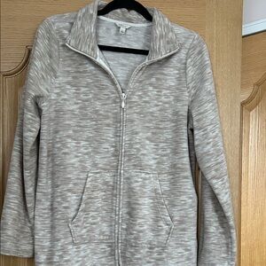 Women’s Taupe Heather Full-Zip Bomber Jacket